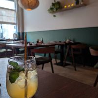 The peach iced tea is my favorite at Vegan Sushi Bar in Utrecht
