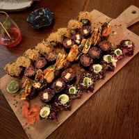 A mix of sushi/maki  at Vegan Sushi Bar in Utrecht