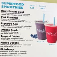 Menu  at Nekter Juice Bar in Irvine