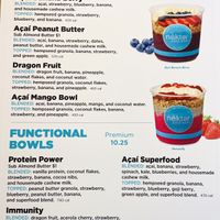 Menu  at Nekter Juice Bar in Irvine