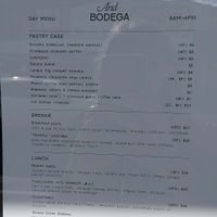 Menu  at And Bodega in Fitzroy North