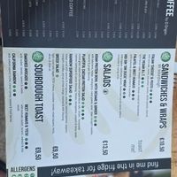 Menu at PLANT SHACK San Juan in Alicante