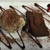 dark choc brownie with vegan ice cream  at Zenhouse in West Hindmarsh