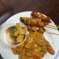 Rendang curry, satay skewers and dim Sims (dim Sims nothing special) at Zenhouse in West Hindmarsh