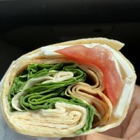 Tofurkey wrap - delish but $$$$ at The Mustard Seed Natural Market and Cafe in Watertown