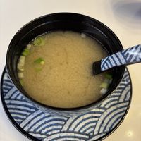 Miso soupp  at Haru Wok & Roll in Washington