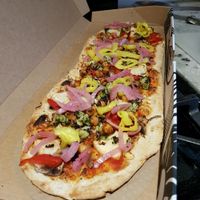 pretty much all the veg toppings but no cheese at &pizza in Bethesda