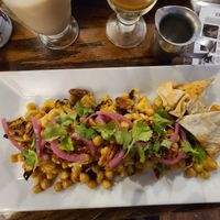 Roasted cauliflower dish at Happy Cat Cafe - Chat l'heureux in Montreal