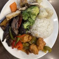 3 choices with rice $18  at IBAA Chatswood - Fo Guang Yuan in Chatswood