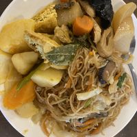 Fried vermicelli noodles +2choices of veggies = $18 on Jan 2026  at IBAA Chatswood - Fo Guang Yuan in Chatswood