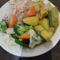 Noodles and two veggies at IBAA Chatswood - Fo Guang Yuan in Chatswood
