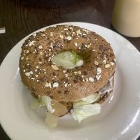 Vietnamese Seeded Bagel  at Blended Brew in Inverness