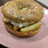 Tofu Satay bagel at Blended Brew in Inverness