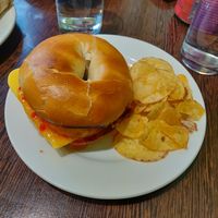 Vegan Haggis bagel at Blended Brew in Inverness