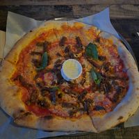 Vegan pepperoni at Carmen's Pizzas  in Cambridge