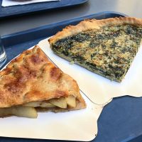 Vegan tart and apple pie  at Theias in Avignon