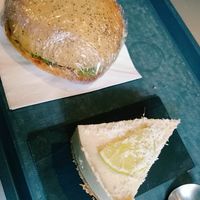 Cheesecake €4  and Mexican sandwich €6 at Theias in Avignon