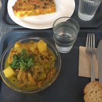 Tajine, tarte à la patate douce et soupe de butternut  at Theias in Avignon
