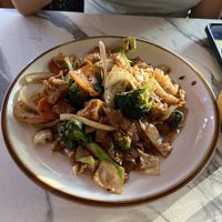 Vegan drunken noodles  at Sugar and Spice in Cambridge