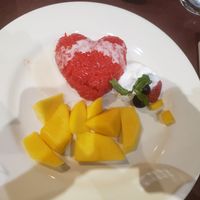 Valentine Day mango and sticky rice in the house at Sugar and Spice in Cambridge