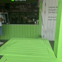 Outdoor standing tables right at Jakominiplatz at We Vegan by MayKay in Graz
