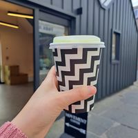 Matcha latte with coconut milk at Movement Coffee in Kirkwall