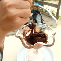 Gelado vegan Alfarroba at Trigo Vermelho in Aljezur