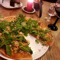 Vegane glutenfreie Pizza  at Trigo Vermelho in Aljezur
