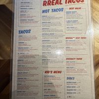 Menu  at Rreal Tacos - Sandy Springs in Sandy Springs