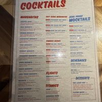 Cocktail Menu  at Rreal Tacos - Sandy Springs in Sandy Springs