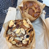 Vegan almond blueberry muffin and vegan apple pie muffin   at Konditori in Brooklyn
