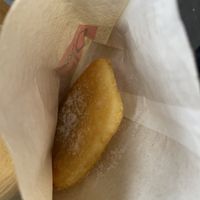 Potato scallop  at South Melbourne Market Dim Sims in South Melbourne