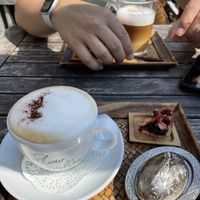 Cappuccino havermelk   at De Panda in Ghent