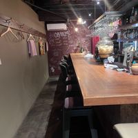 Intimate counter seating area at Nirai Roppongi | Vegan Sushi in Tokyo