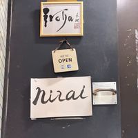 Entrance/signs.  at Nirai Roppongi | Vegan Sushi in Tokyo