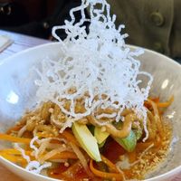 Asian peanut salad with crispy noodles at Red Onion in Glasgow
