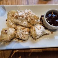 Banana fritters at Red Onion in Glasgow
