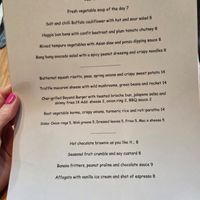 Amazing vegan menu 👌 at Red Onion in Glasgow