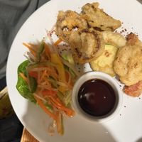 Tempura vegetables  at Red Onion in Glasgow