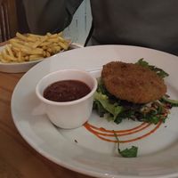 Crispy bean cutlet at Red Onion in Glasgow