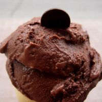 Tofu-based chocolate ice cream. at Erico Chocolaterie in Quebec