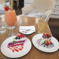 awesome cakes at MyRaw Cafe in Prague