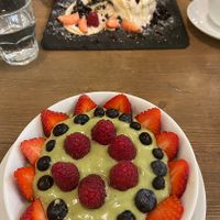 Avocado smoothie bowl 🥑🍌  at MyRaw Cafe in Prague