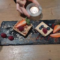 Walnut and peanut bar at MyRaw Cafe in Prague