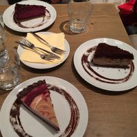 raw cakes  at MyRaw Cafe in Prague