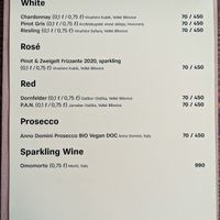 Menu page at MyRaw Cafe at MyRaw Cafe in Prague