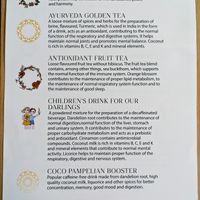 Menu page at MyRaw Cafe at MyRaw Cafe in Prague