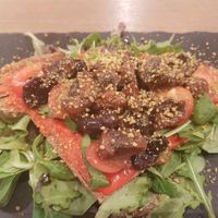 raw pizza at MyRaw Cafe in Prague