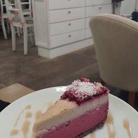 heavenly raw cake! at MyRaw Cafe in Prague