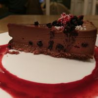Amazing raw chocolate cake at MyRaw Cafe in Prague